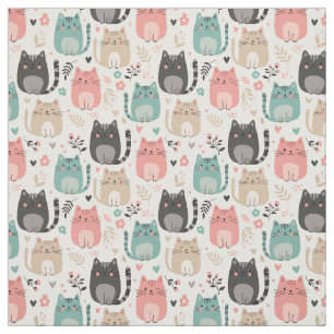 Moeie Kleine Katten Kitten Pret Dieren Kunst Print Stof