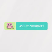 Moeie Kleurrijke Uil Kindernaamlabels Labels (Design 1)