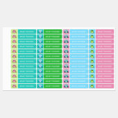 Moeie Kleurrijke Uil Kindernaamlabels Labels (Vel)