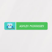 Moeie Kleurrijke Uil Kindernaamlabels Labels (Design 2)