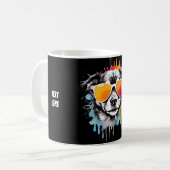 Moeie Koele Hond met Zonnebril Koffiemok (Voorkant links)