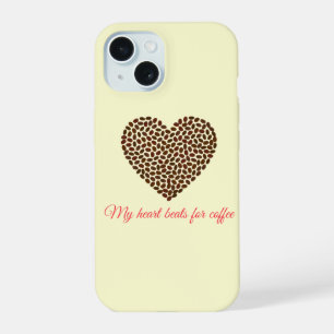 Moeie koffie hart telefoonhoesje iPhone 15 case