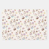 Moeie koffiekat cadeaupapier vellen (Voorkant)