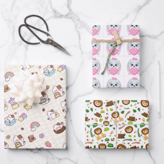 Moeie koffiekat cadeaupapier vellen (Voorkant)