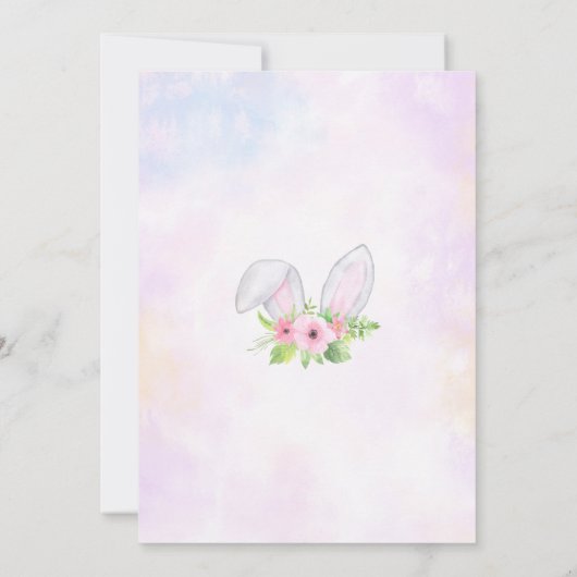 Moeie Konijn Paaseieren Jacht Kaart (Achterkant)