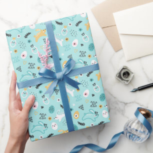 Moeie Konijn Pasen Patroon Kawaii Konijnen Eieren Cadeaupapier