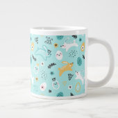 Moeie Konijn Pasen Patroon Kawaii Konijnen Eieren Grote Koffiekop (Rechts)