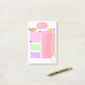 Moeie Konijn Pastel Planner Notities Post-it® Notes (Op bureau)