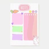 Moeie Konijn Pastel Planner Notities Post-it® Notes (Voorkant)