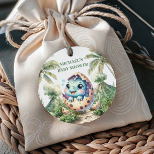 Moeie Kuikens Binnenkort Baby Dino Shower Favor La Bedankjes Labels