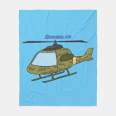 Moeie leger camouflage helikopter cartoon fleece deken (Voorkant)