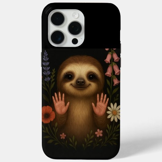 Moeie Luiaard Mobiele Telefoon Hoes (Achterkant)