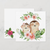 Moeie Luiaards Feestdagenkaart (Voorkant / Achterkant)