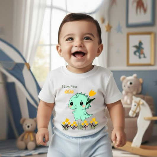 Moeie mintgroene dinosaurus baby romper