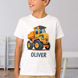 Moeie moderne bouwtruck gepersonaliseerd t-shirt