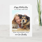 Moeie Moderne Huisdier Moeder Moederdag Aangepaste Feestdagen Kaart (Voorkant)