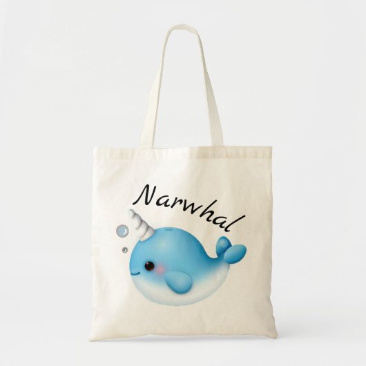 Moeie Narwal Boodschappentas Tote Bag (Voorkant)