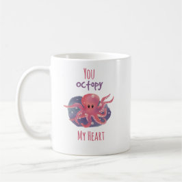Moeie Octopus Liefdesmok ; "Je octoopt mijn hart" Koffiemok