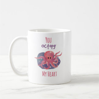 Moeie Octopus Liefdesmok ; "Je octoopt mijn hart" Koffiemok