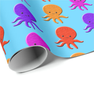 Moeie Octopus Tekeningen Op Maat Cadeaupapier