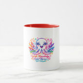 Moeie Octopus Terug naar School Koffiemok Mok (Midden)