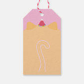 Moeie Oranje Kat Vertical Favor Labels Cadeaulabel (Achterkant)