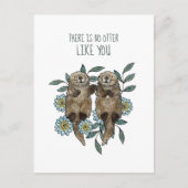 Moeie otters Pun Denk aan Jou Ansichtkaart Briefkaart (Voorkant)