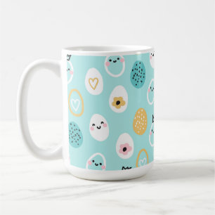 Moeie Paaseieren Patroon Kawaii Pastel Eieren Koffiemok
