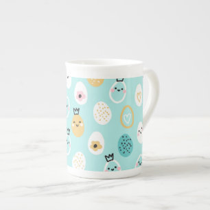 Moeie Paaseieren Patroon Kawaii Pastel Eieren Porselein Kop
