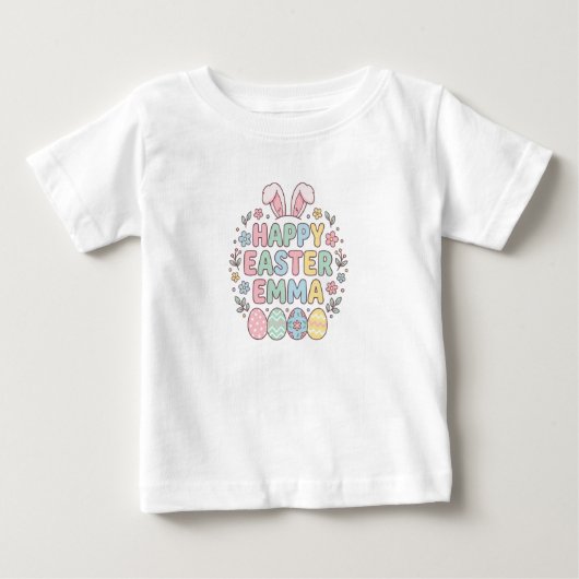 Moeie Paashaas Kinder T-shirt – Happy Easter Lente (Voorkant)