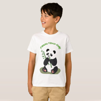 Moeie Panda Die Bamboe Eet Natuur T-Shirt