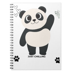 Moeie Panda Spiraal Notebook — Kawaii Gewoon Chill Notitieboek