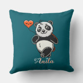 Moeie Panda "Volg je Hart" Persoonlijk gemaakt Kussen (Achterkant)