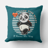 Moeie Panda "Volg je Hart" Persoonlijk gemaakt Kussen (Voorkant)