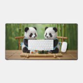 Moeie Pandabeerwelpen die Sushi Koken Bureaumat (Keyboard & Muis)