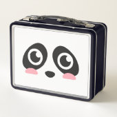 Moeie Pandagezicht met Grote Ogen Lunchbox (Achterkant)