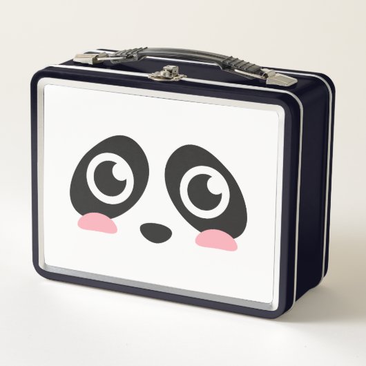 Moeie Pandagezicht met Grote Ogen Lunchbox (Voorkant)