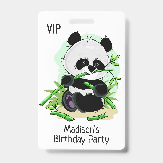 Moeie panda's aangepaste tekstbadges badge (Voorzijde)