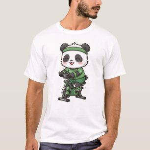 Moeie Pandashirt voor de Gym - Kawaii Groene Worko T-shirt