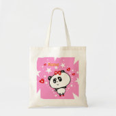 Moeie pandberen Funny Personalized Tote Bag (Voorkant)