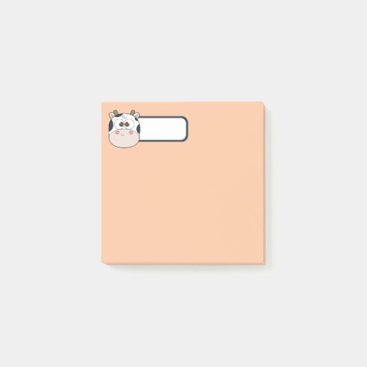 Moeie Pastel Koe Post-it Notities met Persoonlijke Post-it® Notes (Voorkant)