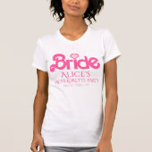 Moeie persoonlijk gemaakte roze bruid-to-be t-shirt (Voorkant)