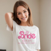 Moeie persoonlijk gemaakte roze bruid-to-be t-shirt