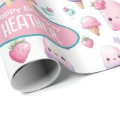 Moeie Persoonlijke IJslolly Zomer Verjaardag Meisj Cadeaupapier (Rol Hoek)