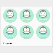 Moeie Pinguïn Kinderen Kerst Decoratie Stickers (Vel)