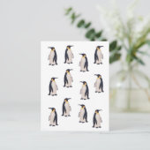 Moeie Pinguïn Patroon Briefkaart (Staand voorkant)