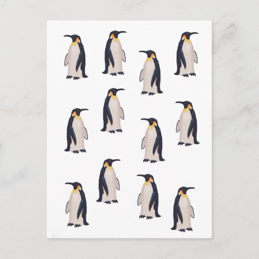 Moeie Pinguïn Patroon Briefkaart (Voorkant)
