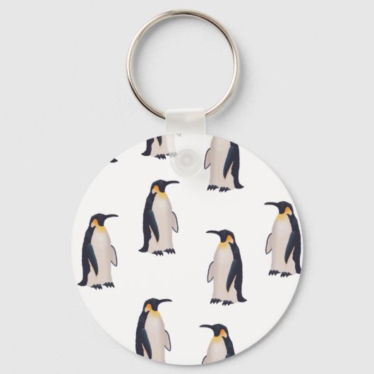 Moeie Pinguïns Patroon Sleutelhanger (Voorkant)