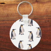 Moeie Pinguïns Patroon Sleutelhanger (Voorkant)