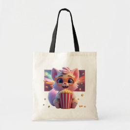 Moeie Popcorn Kitty Boodschappentas Tote Bag